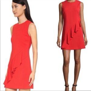 A.L.C. ALC Clarence Ruffle Red Dress Sz 2
